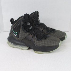 Nike Lebron XIX Size 7Y DD0418-004 Black Green Glow Basketball Shoes